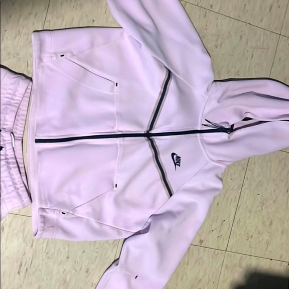 pink tech fleece sweater - Picture 1 of 4